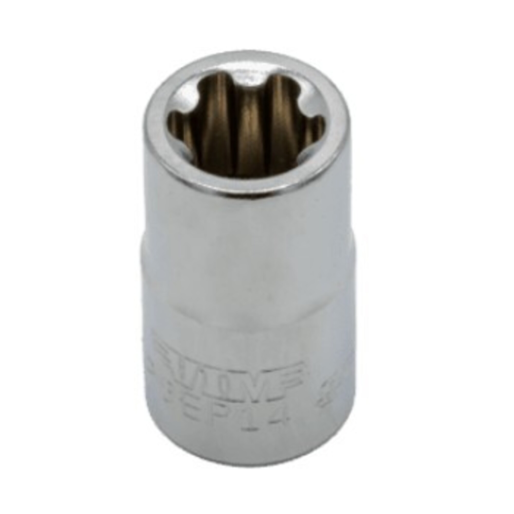 VIM Tools TORX Plus Socket — E14, 3/8in. Square Drive, Satin Chrome, Model# VIMVSP6EP14